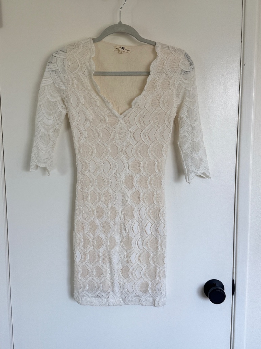 Nightcap Brand Rene Deep Victorian Lace Scallop Mini Dress